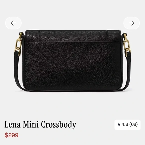 Kate Spade MSRP $299 Black Pebbled Leather Crossbody